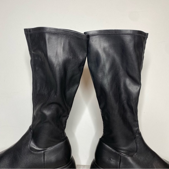 Steve Madden Tero Black Lug Sole Chunky Tall Boot 10M - Picture 11 of 16